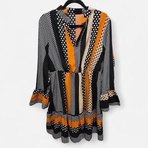 Polka Dot and Striped Short Dress